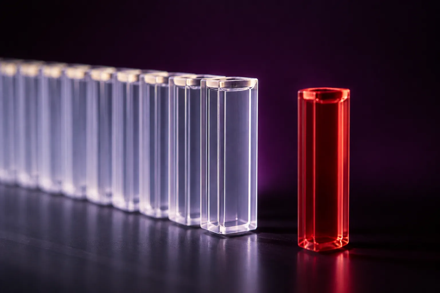 Red marker outside translucent blocks representing a reference interval