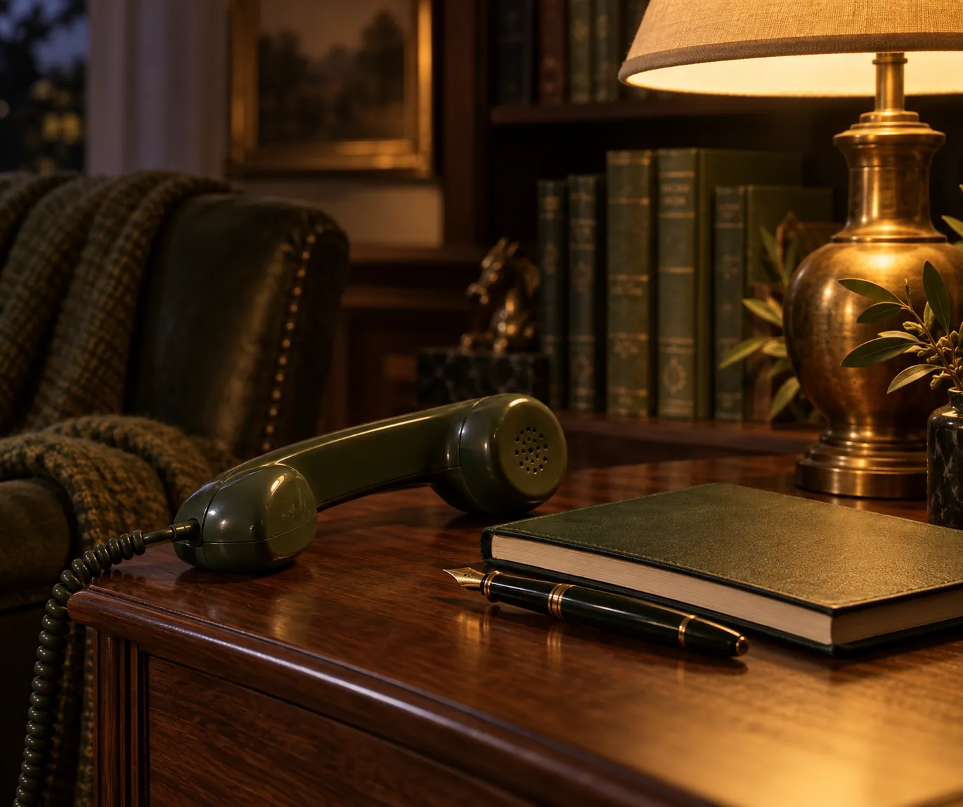 Illustrative telephone and notebook for preparing questions, not mescreen™'s support service