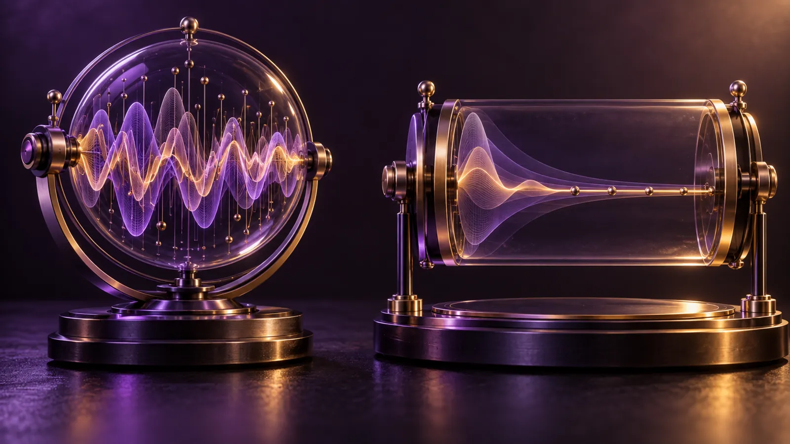 Abstract instruments comparing fast and slow changing signals