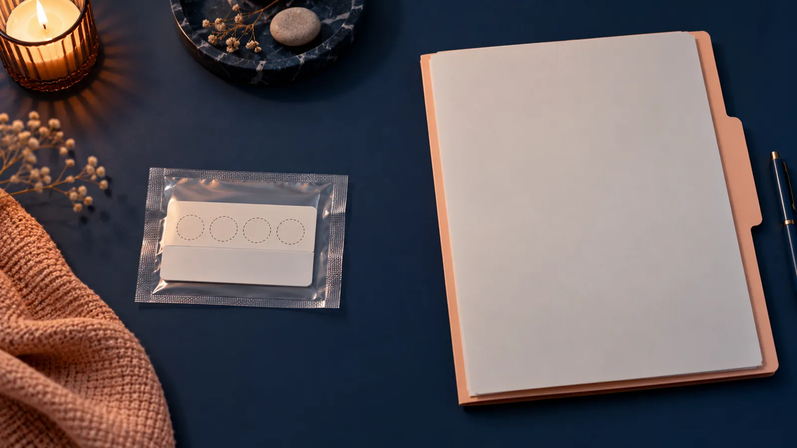 Dried blood spot card kept separate from a clinical blood report