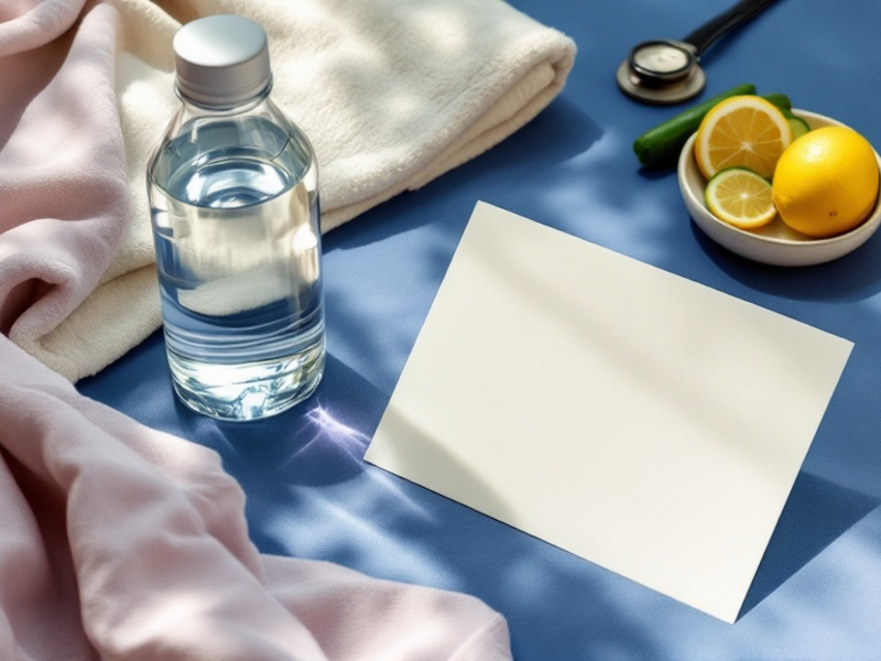 Hydration bottle, training notes and cellular energy graphic for a UK summer mitochondrial recovery guide.
