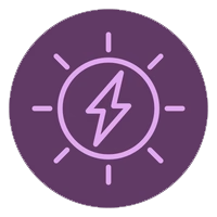 Icon illustration representing the core of cellular energy production.