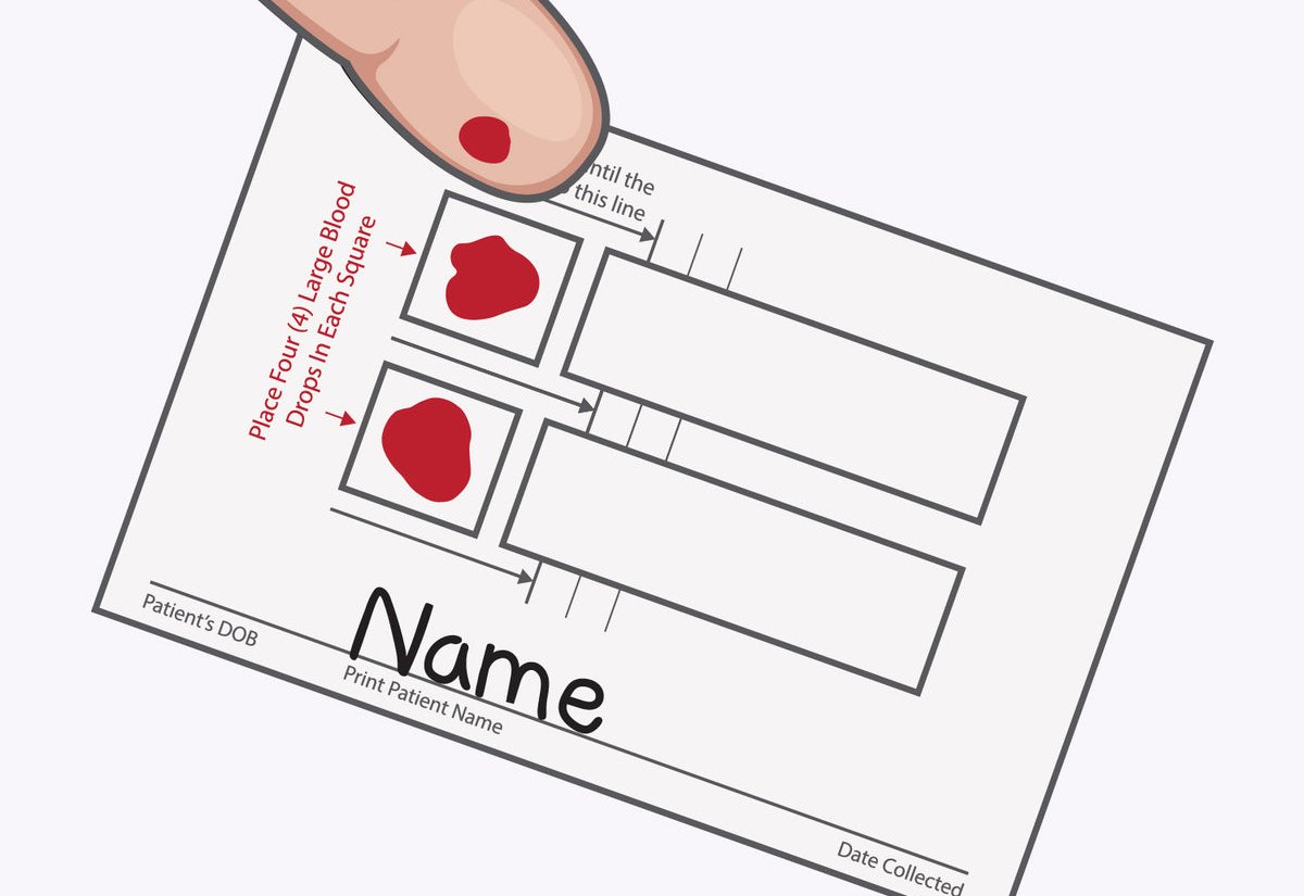 MeScreen dried blood spot sample collection materials