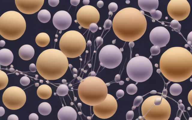 Abstract illustration of oxygen bubbles, mitochondria and immune response.